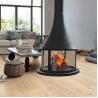 Buy cheap 900mm Indoor Decorative Fireplace Hanging Central Heating Wood Burning Stove from wholesalers