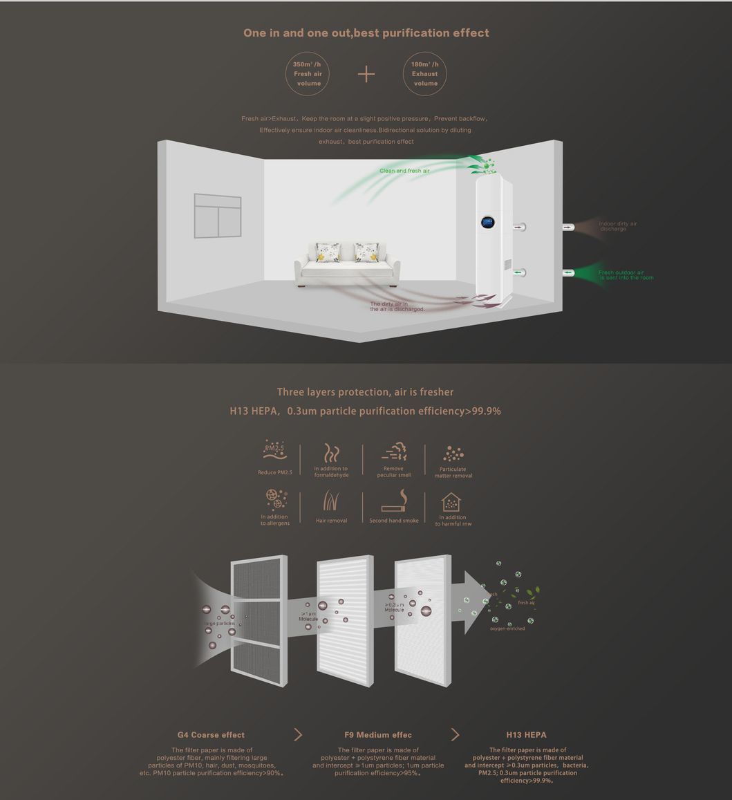 Best Sale Heat Recovery Ventilation with Intelligent Control Fresh Air System