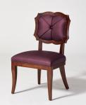 Mahogany wood fabric upholstery leisure chair/wooden dining chair/desk chair
