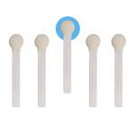 White PP Stick Round Head Foam Swabs 30mm Diameter