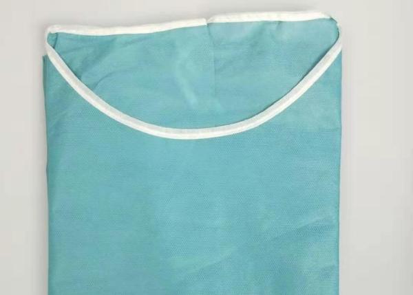 Long Sleeves Disposable Surgical Gown Safety Coveralls Fluid Resistant Green