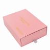 Buy cheap Leatherette Cosmetic Gift Box Packaging 400gsm Paper Drawer Rigid Pink Match Box Push Pull from wholesalers