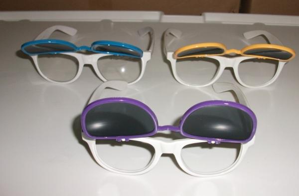 Buy cheap Custom Flip Style Diffraction 3Ｄ Fireworks Glasses Eyewear Plastic from wholesalers
