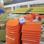 Color Customized Retractable Bleacher Seating For Fixed Grandstand