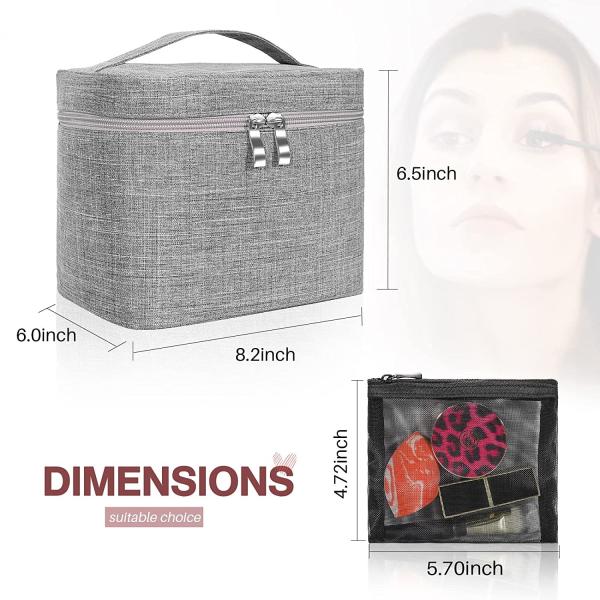 Buy cheap Waterproof and shockproof Makeup Bag Travel Makeup Bag Storage Bag with Mesh Bag Brush Holder Makeup Bag Women's from wholesalers