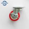 Buy cheap PVC red plate metal stem 2.5inch light duty swivel caster with brake for shopping cart from wholesalers