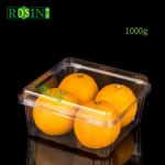 Custom Blister Transparent Reusable Hinged Fruit Clamshell Box Disposable Clear