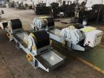 Color Grey 60 Ton Bolt Adjustment Pipe Welding Rollers , Oil Tank PU Wheel Tank