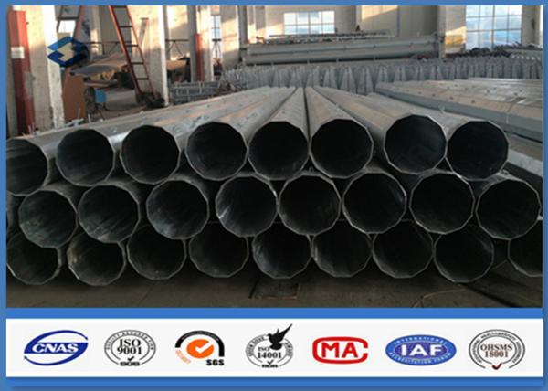 Dodecagonal Electric Power Industrial Light Steel Poles with Bituminous Painting