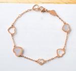 Open Heart Bracelet for Girls Fashion Jewelry White Sheel Heart Design Bangle