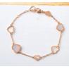 Buy cheap Open Heart Bracelet for Girls Fashion Jewelry White Sheel Heart Design Bangle 18K Rose Gold Open Heart from wholesalers
