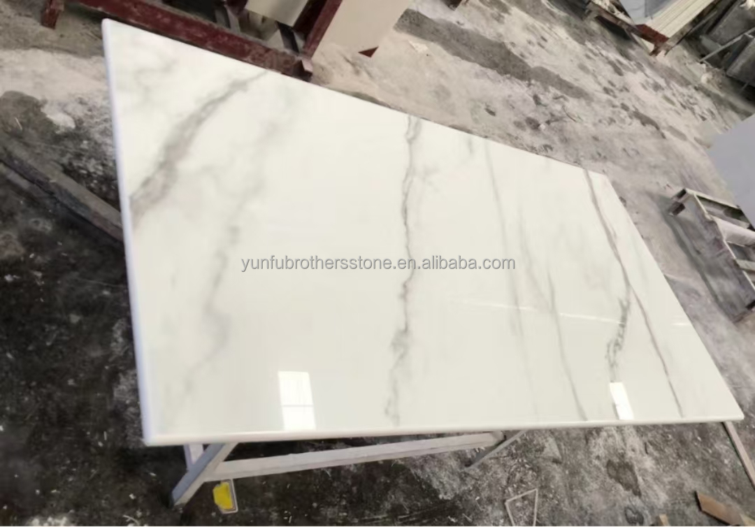 Big Slab White Nano Marble Stone The Optimal Selection for Modern Design Countertop