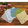 Buy cheap Hand made crochet doily, table cloth, Different styles of different Placemat color custom from wholesalers