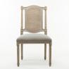 Buy cheap Cane back wooden craved oak linen fabric wedding chair popular for party hire and rental from wholesalers