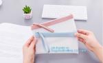 Translucent Zipper Lock TPU Pencil Bag / Pencil Case, vinyl TPU pencil case bag