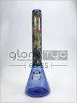 18.8mm Tribal Head Etched Water Pipe Female glass beaker bongs