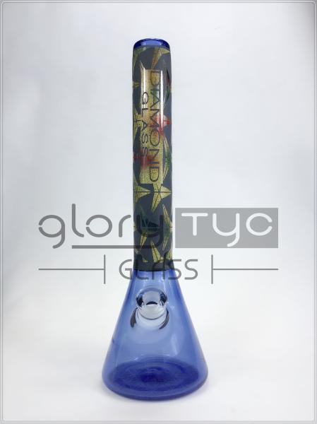 Buy cheap 18.8mm Tribal Head Etched Water Pipe Female glass beaker bongs from wholesalers