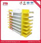 300mm 1800mm Gondola Display Shelving ISO9001 Yellow Metal Shelf