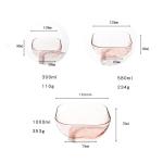 Transparent Square Phnom Penh Pink Glass Tableware