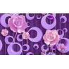 Buy cheap Purple Floral Pattern 3D Home Wallpaper , PVC 1.06M 3D Wallpaper For Room Wall from wholesalers