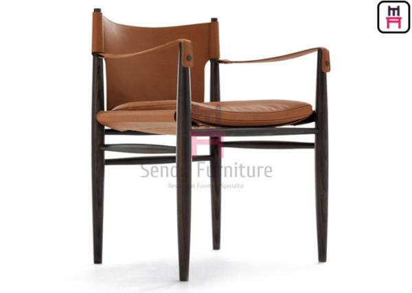 Buy cheap Ash Wood Frame Restaurant Dining Room Chairs Armrest Modern For Hotel Lobby from wholesalers