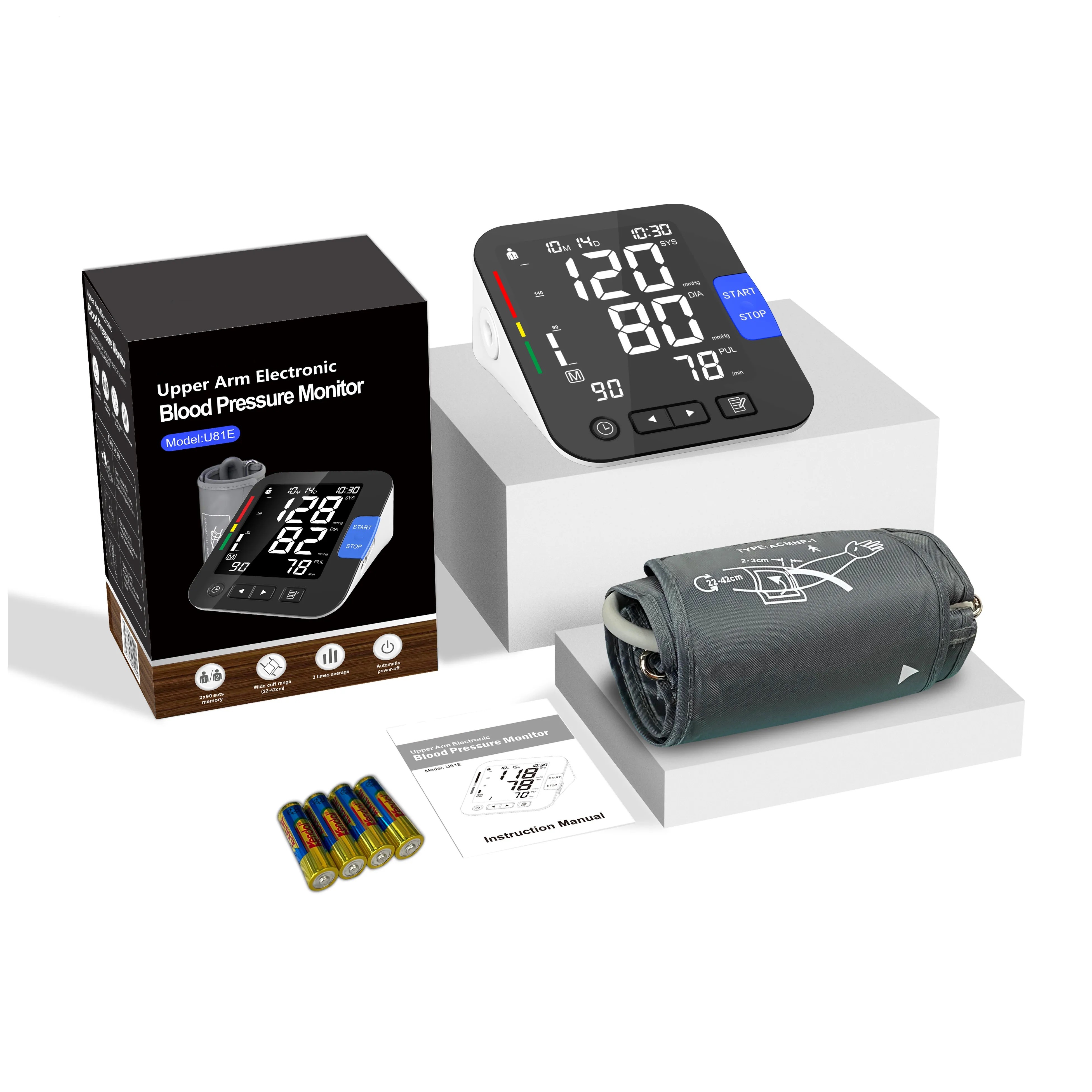 Automatic Arm Voice Digital Bp Check Machine Medical Blood Pressure Bp Monitor