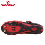 Red Mens SPD Mountain Bike Shoes Geometry Design Body High Pressure Resistance