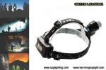 500 meters long lighting distance IP65 water-proof rechargeable led headlamp