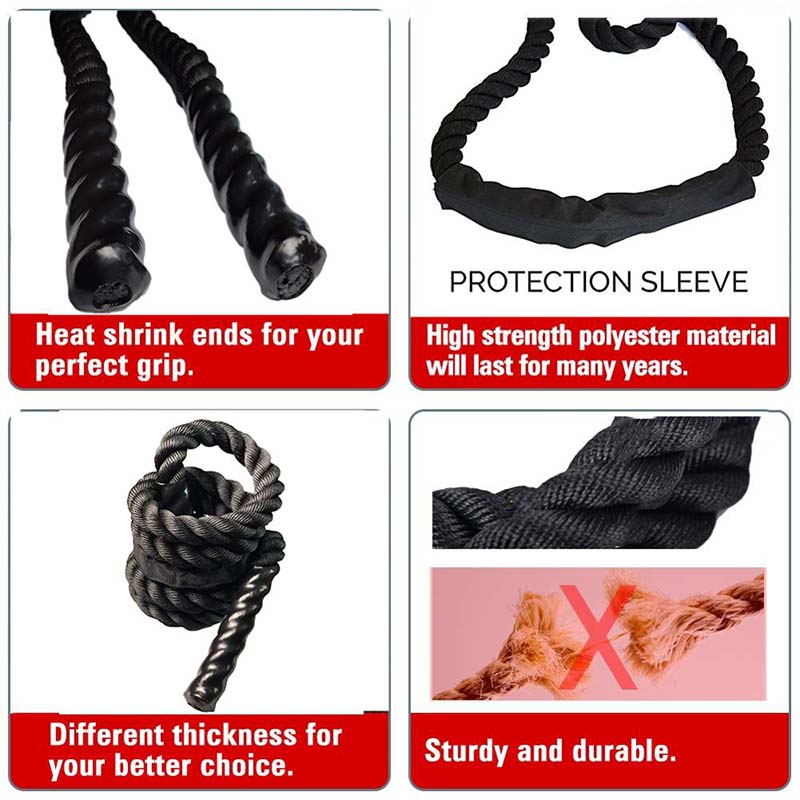 300cm Length 2.5kg Battle Skipping Rope Heavy Weight Jump Rope