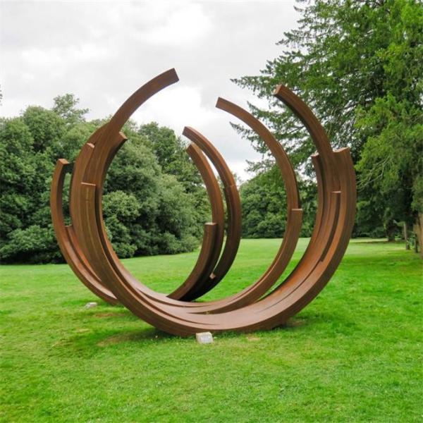 Buy cheap Customized Modern Metal Ring Statue Corten Steel Abstract Outdoor Sculpture from wholesalers