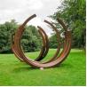 Buy cheap Customized Modern Metal Ring Statue Corten Steel Abstract Outdoor Sculpture from wholesalers