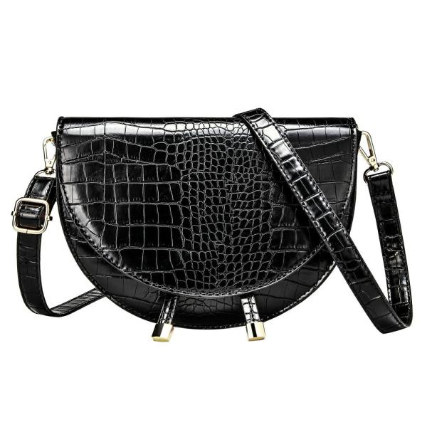 Buy cheap Womens Small Black Pu Leather Saddle Bag Handbags Crossbody from wholesalers