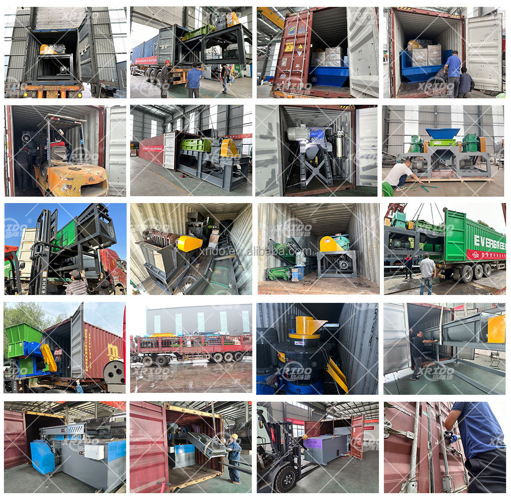 Intelligent Auto Waste Textile Shredding Machine Fabric Shredder Machine Industrial Double Shaft Shredder