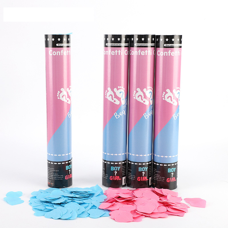 Stageli Multicolour Gender Reveal Poppers Confetti Gender Cannons