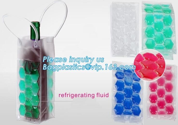 oem produced cooler pvc wine bag, ice bag for wine bottle/ PVC ice bag, bottle cooler dry ice bag for bar, restaurant
