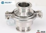 AISI 316 L Stainless Steel Sanitary Valves , Viton Seat Tri Clamp Valve