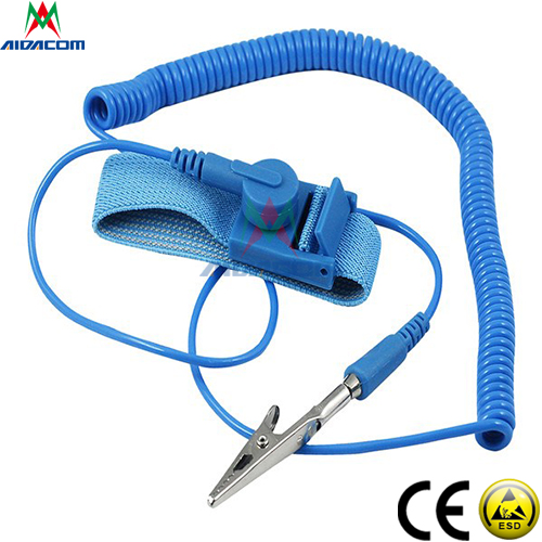 Anti Allergic 6'' Cable Adjustable 2*21cm Band Electrostatic Wrist Strap