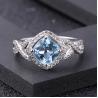 Buy cheap Cushion Lab Diamond Jewelry Lab Created Blue Diamond Engagement Rings from wholesalers