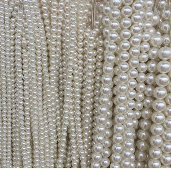 Buy cheap DIY Handmade Whtie Color 3mm -30mm Round ABS Plastic Imitation Pearls Loose Beads from wholesalers