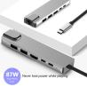 Buy cheap Aluminum Alloy 4K 30HZ 100Mbps RJ45 8 In 1 USB C Hub from wholesalers
