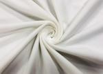 210GSM Weight Brushed Knit Fabric 82% Polyester Warp Knitting White Color