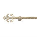 Hollow Carved Pipe Curtain Rods Metal Material For Living Room