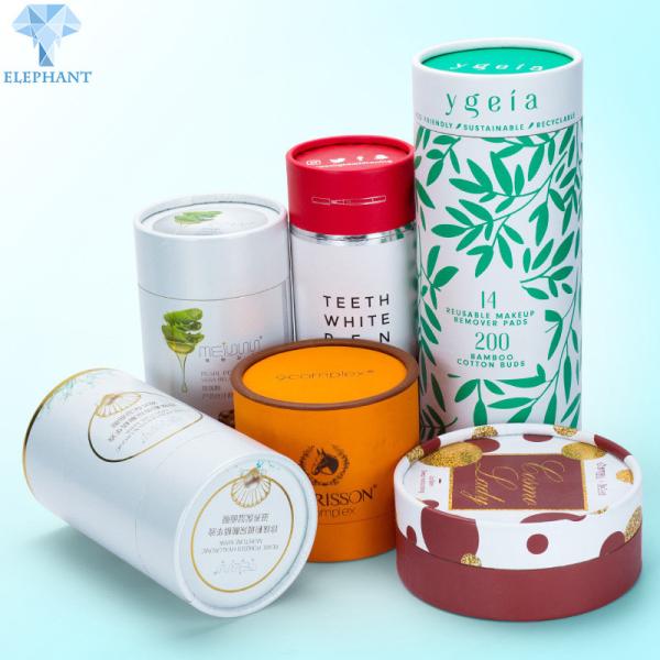 Buy cheap Oval Cardboard Cylinder Packaging Biodegradable White Paper Tube Packaging from wholesalers