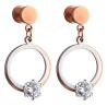 Buy cheap New style zircon earrings gold plated shinning hoop earrings for girls from wholesalers