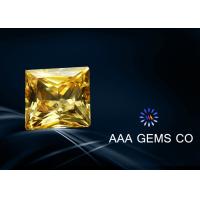 Buy cheap Light Yellow Princess Square Moissanite 1 Carat 6mm For Ring product