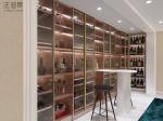 European Grey Glass Custom Wine Cabinet Living Room Liquor Cabinet With Gold