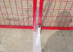 Red 6"X9.5" Powder Coated Fence Panels 3.5mm Wire Dia For Canada Construction