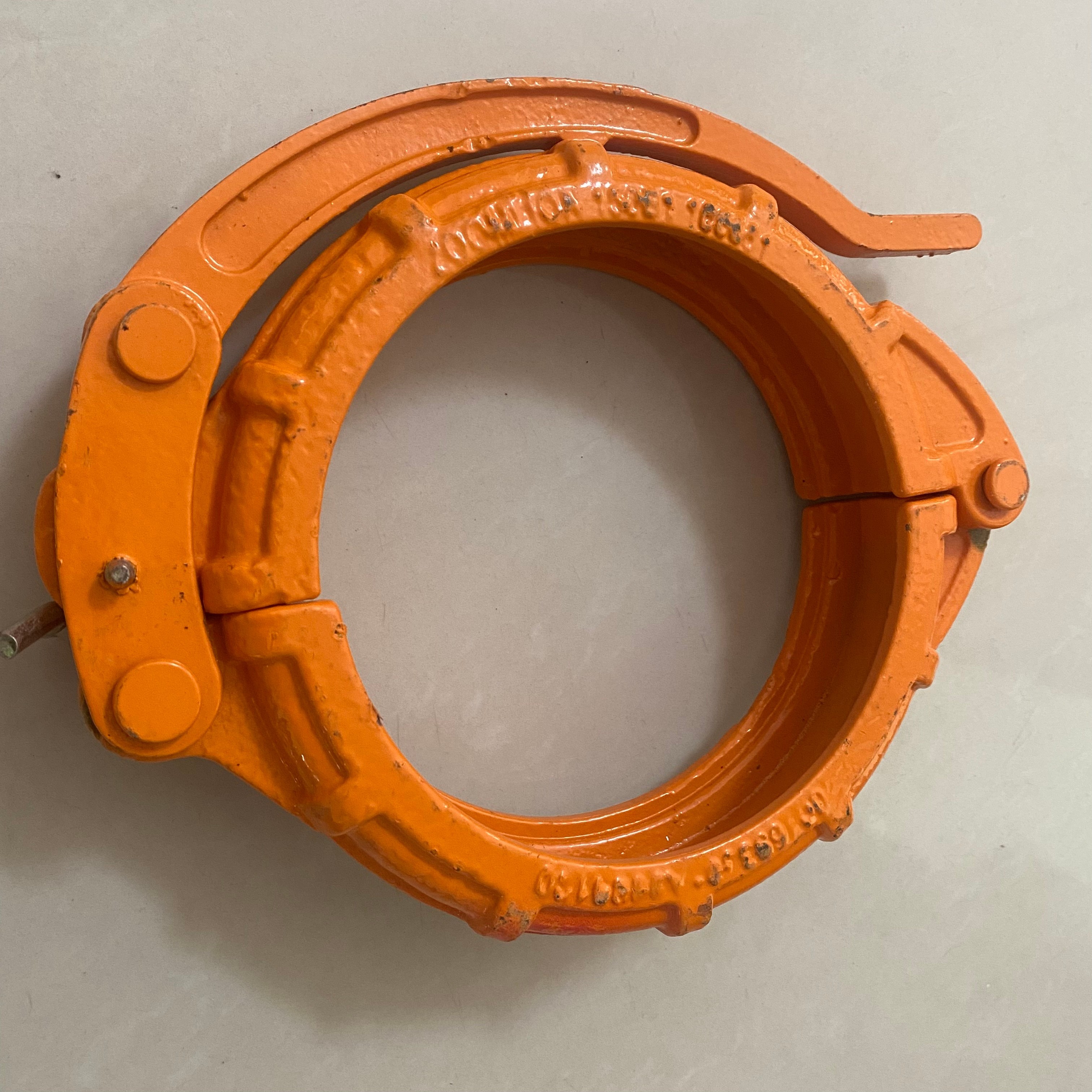 125 150 180 Orange Color Pipe Clamp Spare Parts For Zoomlion Concrete Pump Trucks Support OEM/ODM