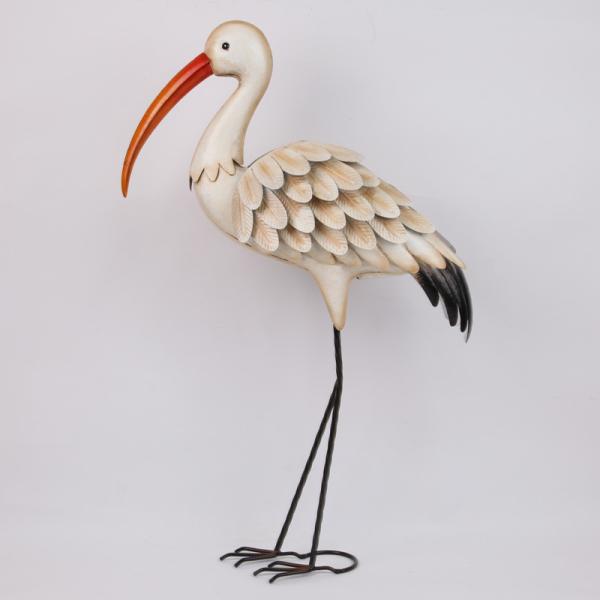 Buy cheap Iron Long Legs Crane Nature Weatherproof Metal Animal Garden Ornament Durable Design from wholesalers