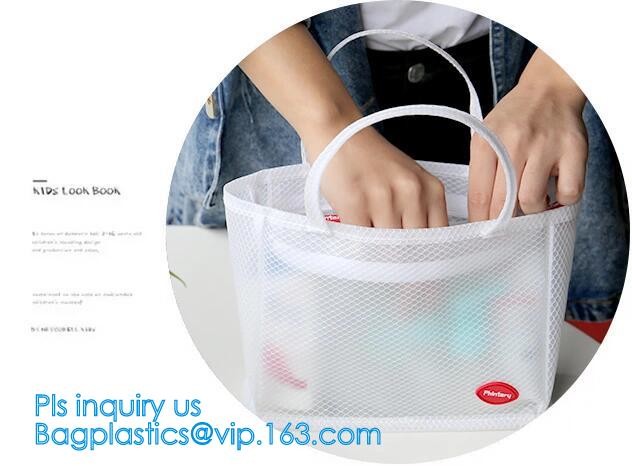 Women Mesh Shoulder Bag Handbag Travel Tote Beach Toiletry Storage Bag Case, Travel Beach Storage Handbag Mesh Tote Hand